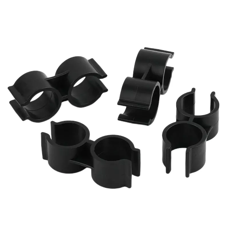 4Pcs Plastic H type Garden Water Pipe Clamp Bracket 25mm Double U