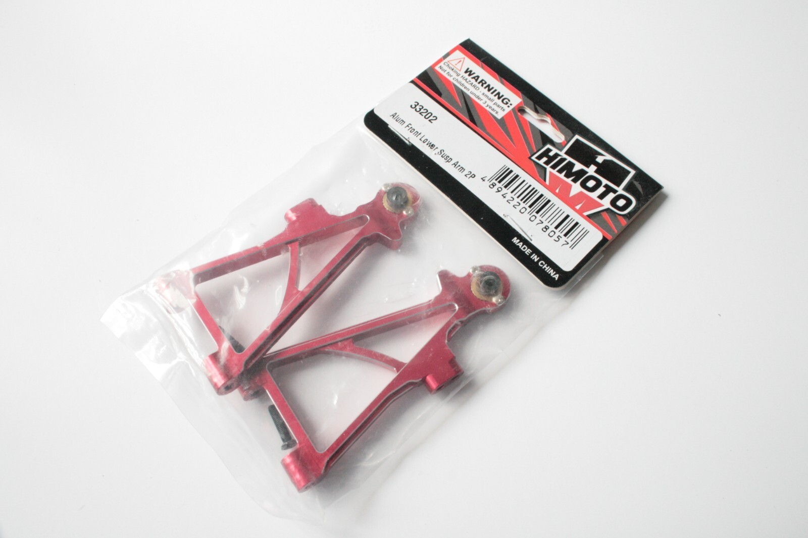 Himoto Red Aluminium Front Lower Suspension Arms - 33202 E10 SC XB DB HM XR