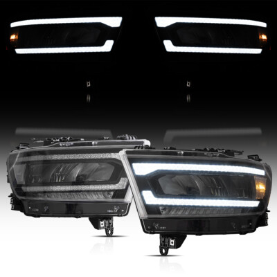 VLAND Full LED Headlights For 2019-2023 Dodge Ram 1500 Front Lamps Assembly Pair