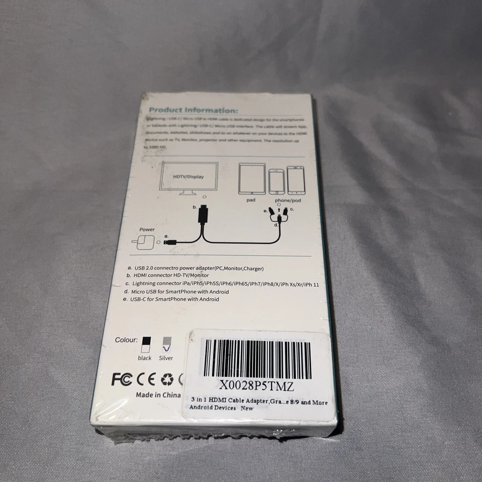 Cable Resolution 3 In 1 HDTV 1800mm Up to 1080HD Capable of attaching to 4 items - Image 2 of 3