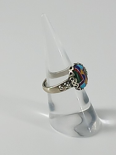 Seven Gemstone Mosaic Sterling Silver Rings - Picture 8 of 9