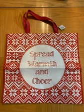 Reusable Heavy Duty Shopping Tote Bag Winter Season Holiday Design by Nicole