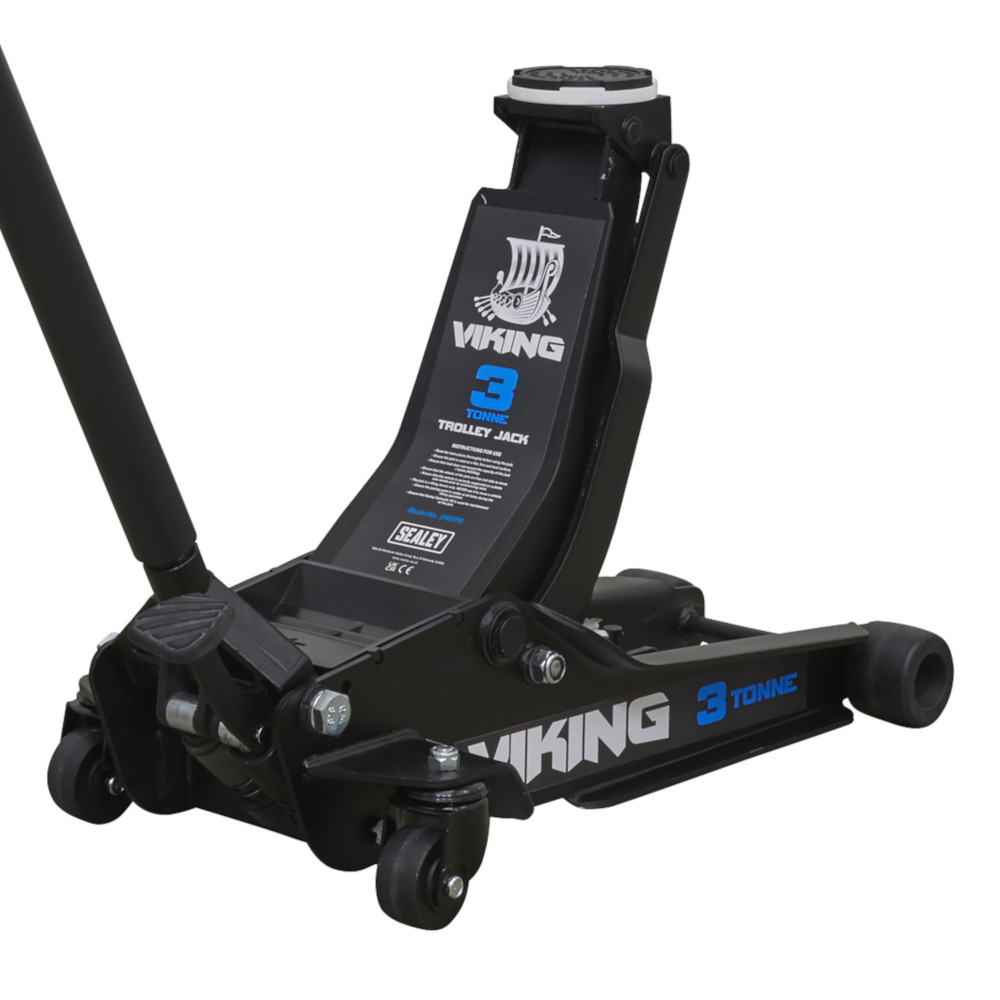 Viking Trolley Jack Low Entry Vehicle 3 Tonne with Rocket Lift Sealey 3100TB B