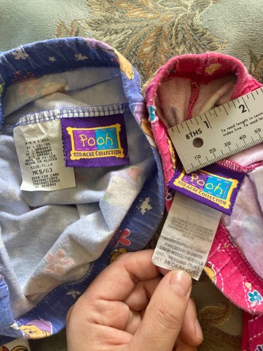 Lot (2) Vintage 90s Y2K Disney Winnie the Pooh Girl's M 5/6 Stretch Pants Rare - Picture 4 of 15