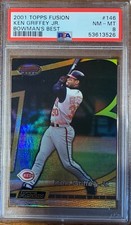2001 Topps Fusion #146 Ken Griffey Bowman's Best Reds PSA 8 Pop 3 few higher