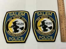 Salem MA. Police Patch collectable Set 2 pieces full size and new