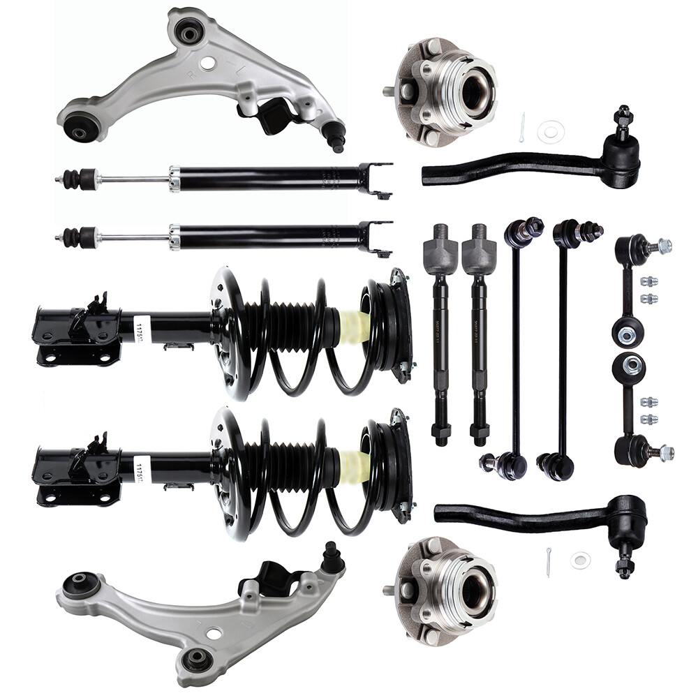 16PCS Front Suspension Kit for 2009-2014 Nissan Maxima - Struts, Springs, Control Arms