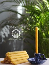 SALE ~ 16 x 100% PURE BEESWAX candles - 20 x 1.5cm ~ Eco-friendly 