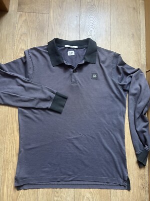 Mens Cp Company Long Sleeve Polo CP Company Polo Shirt Size