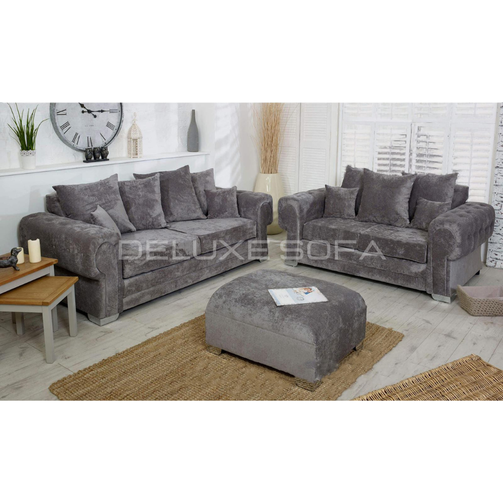 1,2,3 Seater Verona Sofa Set Loveseats Lounger Suite Settee 3+2