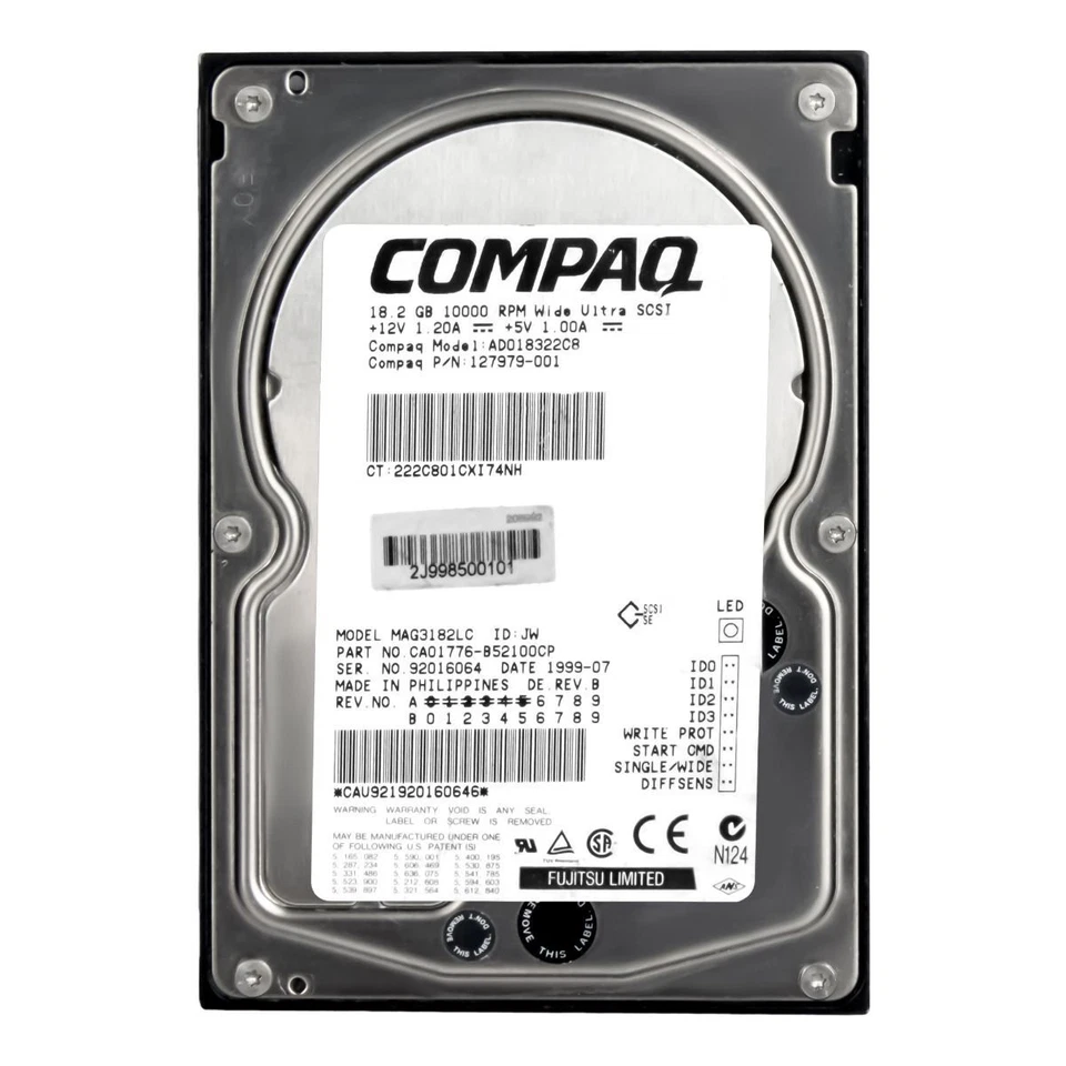 Hard Drive Compaq AD018322C8 127979-001 18.2GB 10000U/Min 2MB SCSI ULTRA2 3.5'' - Image 3 of 3
