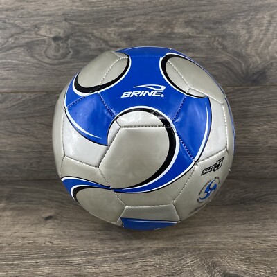Brine Triumph 20 250 Soccer Ball Size 5 Gray Blue Training Recreation