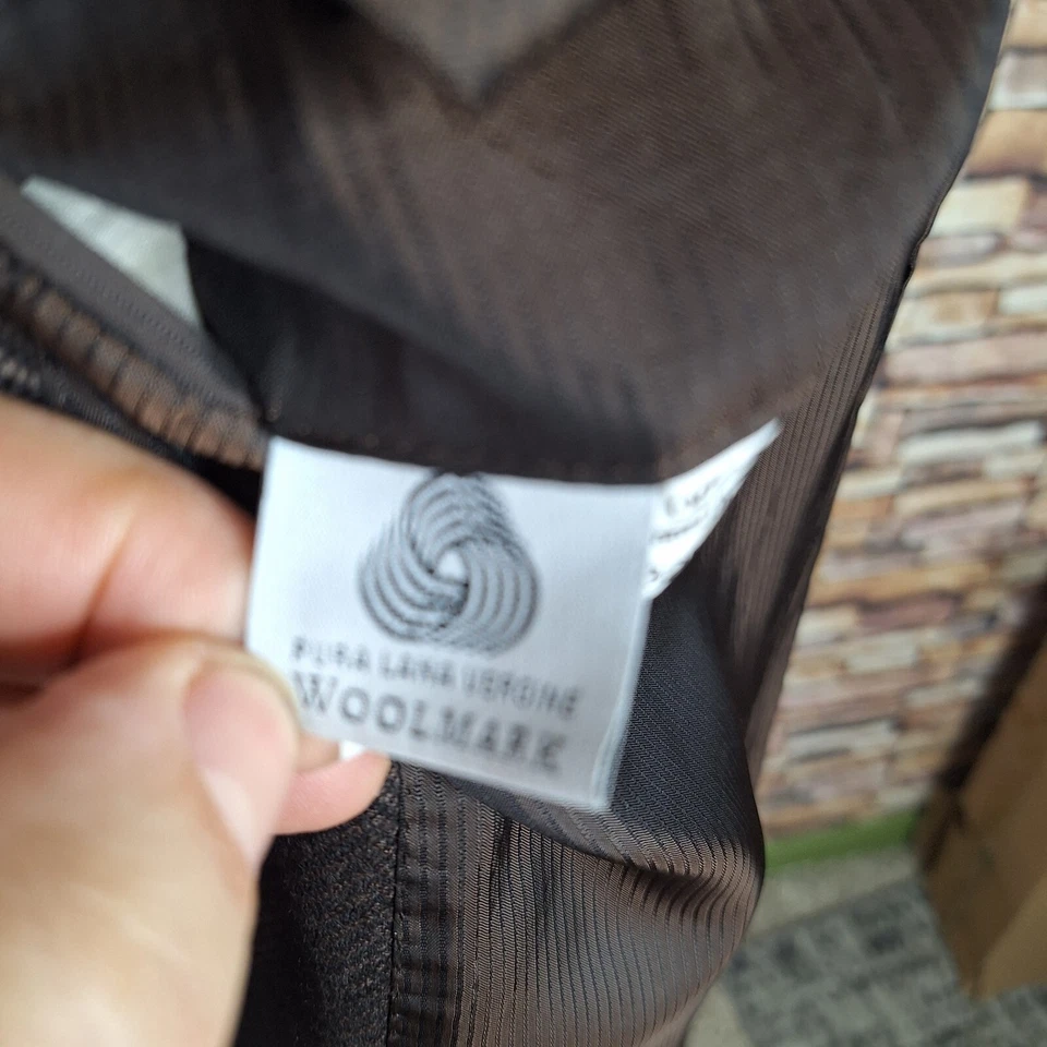 Abrigo Chaqueta Deportivo Pal Zileri Para Hombre 42L Marrón Espiga Tweed Suave Hecho en Italia Foto 4 de 4