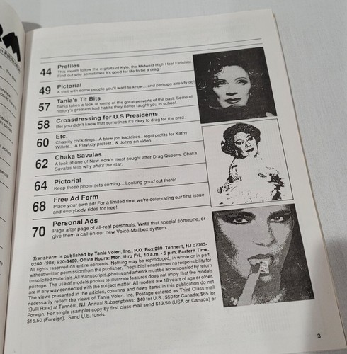 TransForm MAGAZINE VOLUME 1 #1 SUPER RARE TANIA VOLEN PRODUCTION YEAR? (CP16) - Picture 5 of 8