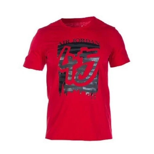 NIKE JORDAN RETRO X 10 DOUBLE NICKEL 45 RED BLACK SHIRT SZ MEDIUM ( 642504-687 )