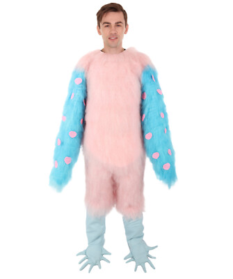 Erwachsene Uuisex Ganzkörper Plüsch Flamingo Vogel Kostüm Set mit Maske & Ganzanzug