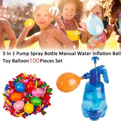 Plastic Water Balloon Pump Outdoor Toy Balloons Sand Pool Water Toys - Picture 1 of 10