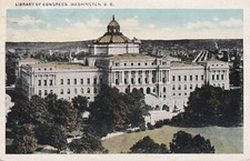 Vintage Library of Congress Washington D.C. Postcard Postmarked 1921 T290