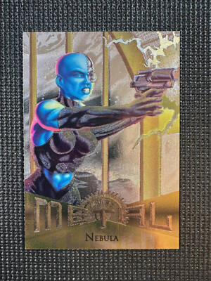 1995  Marvel Metal - Silver Flasher - Nebula - #17 - Pack Fresh - CLEAN!
