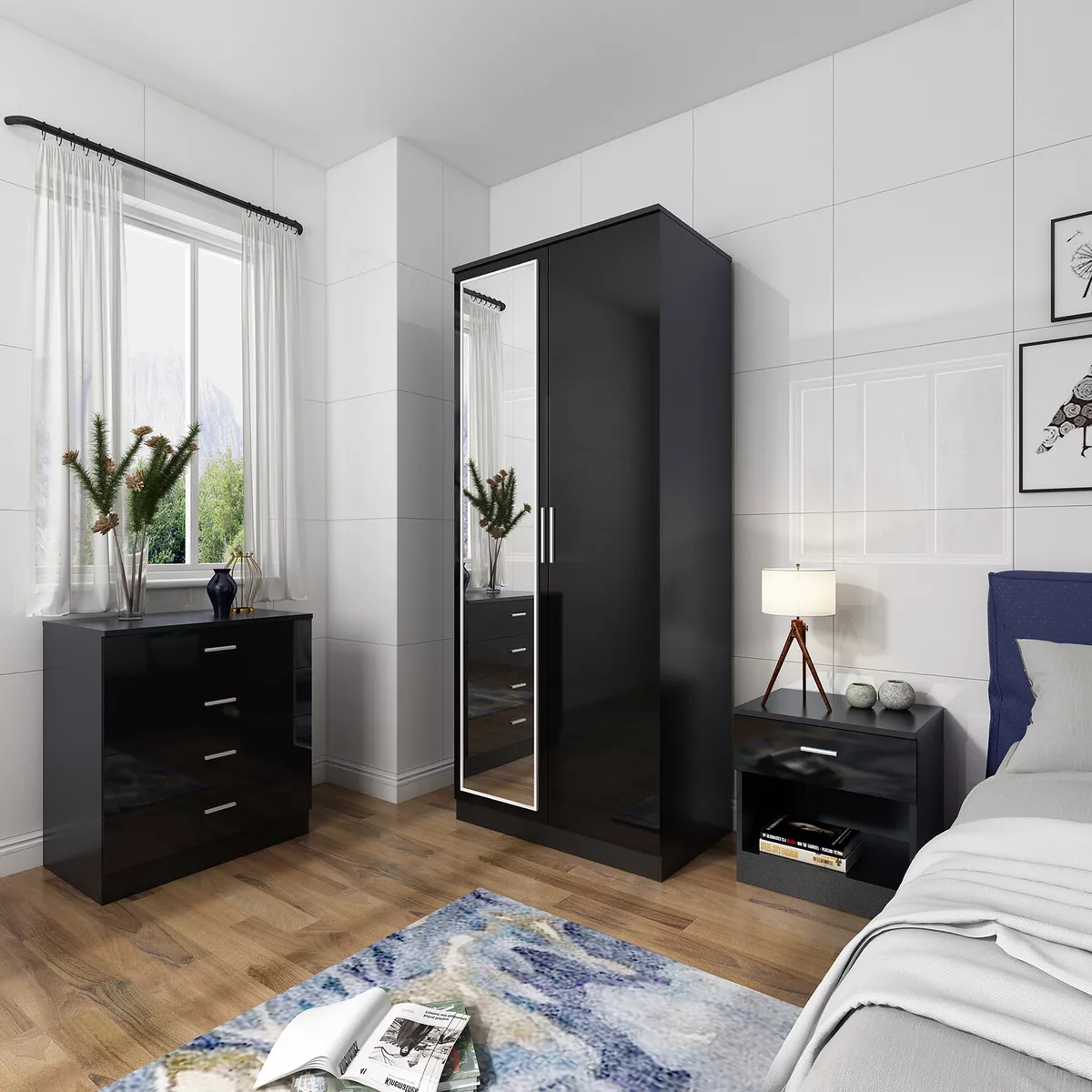 Black cabinet bedroom deals