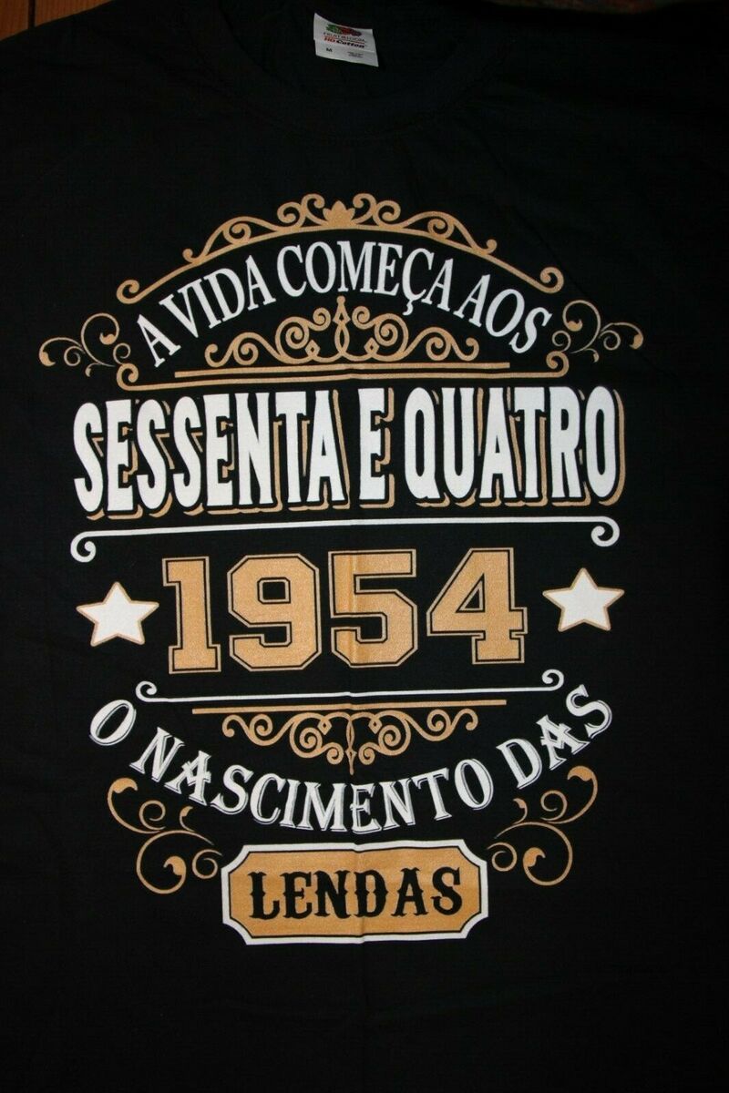 A VIDA COMECAAOS SESSENTA E QUATRO 1954 T-Shirt Medium, Black