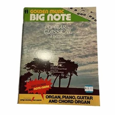 Golden Music Big Note Popular and Classical Themes Book 11 Sheet Music 1976