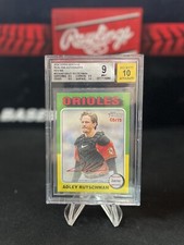 2024 Topps Heritage Adley Rutschman Real One Red Ink /75 Auto BGS 9/10 #ROA-AR