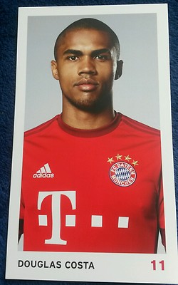 Autogrammkarte Douglas Costa  FC Bayern München 2015/16