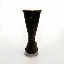 Stainless Measuring Black JIGGER 1 oz. X 2 oz. Japanese Style Cocktail Bar Shot
