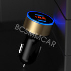 Car Phone Charger  Fast Charging Cigarette Lighter Adapter  With LED Voltmeter