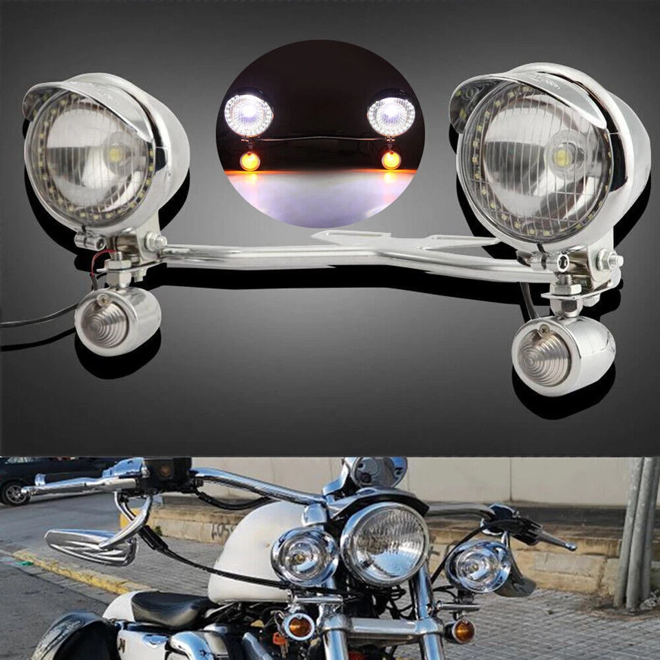 Luz antiniebla de paso para Yamaha V Star 650 750 950 1000 1300 Classic Foto 2 de 4