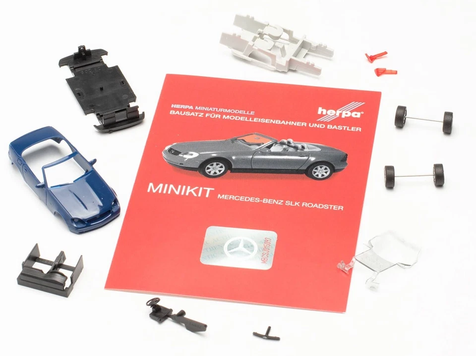 Herpa 012188-007 - Minikit Mercedes-Benz SLK Roadster, bleu saphir - HO (1:87) - Photo 4/4