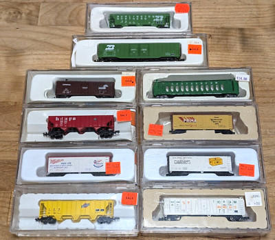 Con Cor  N Scale 10 Pieces Rolling Stock Vintage 1980's in Excellent Condition