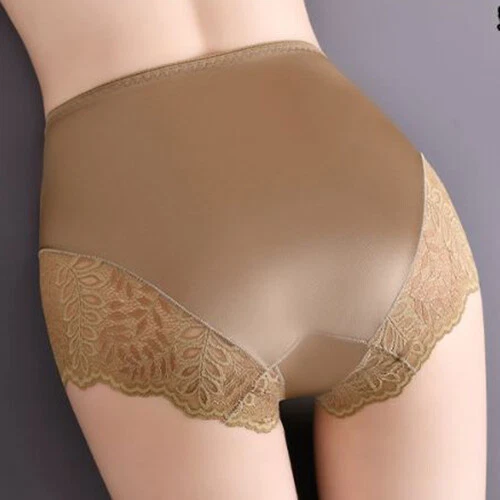 6 Pack Lot Womens Lady Sexy Silky Satin Panties Lace High Waist Brief Underwear - Image 4 of 4