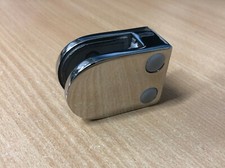  GLASS CLAMPS / CLIPS FOR 8 - 10mm GLAZING. MIRROR POLISH Stainless Steel Finish