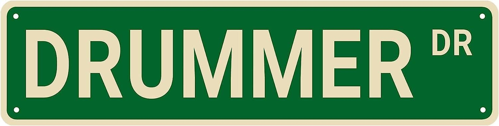 Drummer Street Signs, Drummer Decor Drummer Sign Drummer Gift, Wall Decor for...