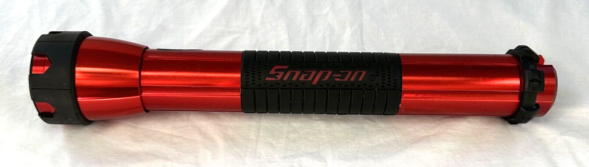SNAP-ON Red Anodized Aluminum 3D-Cell Flashlight Rubber Grip 13