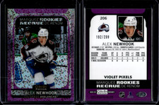2021-22 O-Pee-Chee Platinum Marquee Rookies Violet Pixels #206 Alex Newhook /299