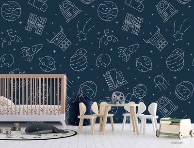 3D Space Event Vector Wallpaper Wall Mural Removable Self-adhesive 132