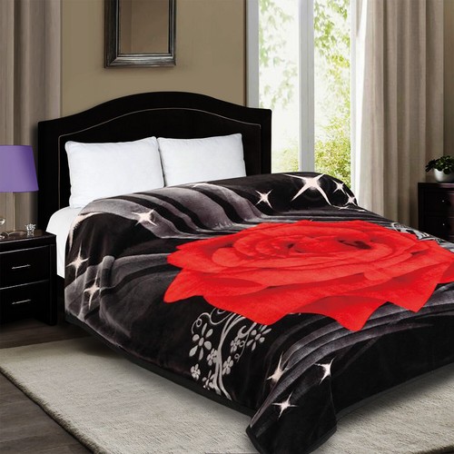 Heavy Weight Soft 2PLY Blankets Reversible Bed Throw King Size Comforter - Picture 27 of 34