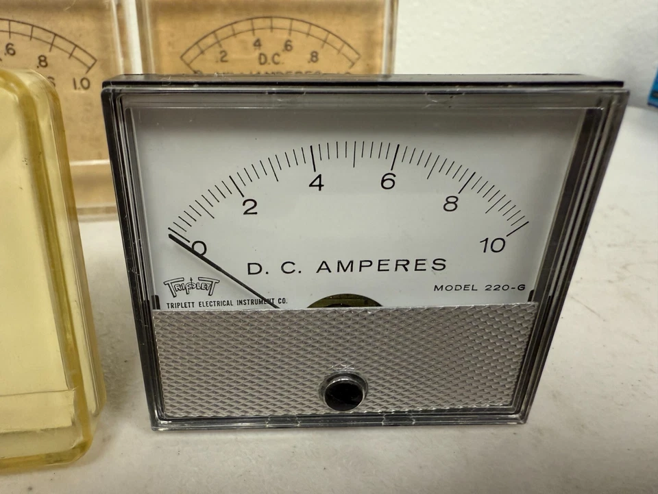 Lote de 6 amperios miliamperios vintage metros DC Foto 3 de 4