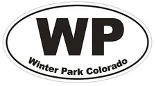WP Winter Park Colorado Oval Bumper Sticker or Helmet Sticker D2156 Euro Oval 