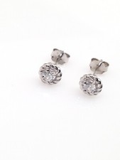 925 Sterling Silver Round CZ Solitaire Halo Stud Earrings Women Dainty Studs 5mm
