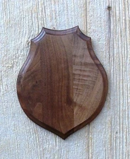 Solid Black Walnut Antler Mount Plaque