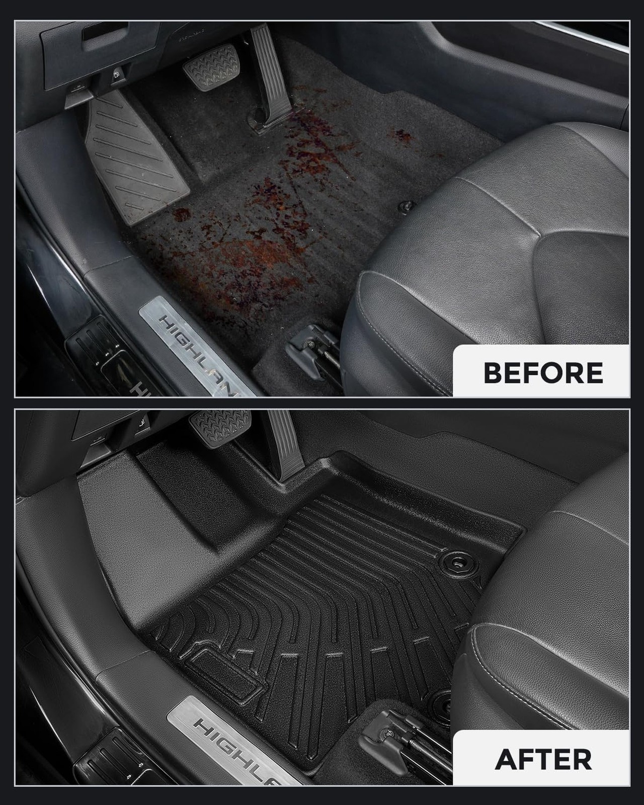 Floor Mats & Cargo Liner for Toyota Highlander 2020-2025 (Only for Bench Seat...