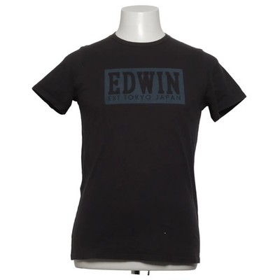 Edwin, T-shirt, Größe: S, EDWIN LOGO TEE TYPE 1, Grau, Baumwolle, Einfarbig #XFw