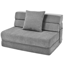 2 Sitzer Sofa Kleine Schlafcouch 100cm Breite Dunkelgrau Neu
