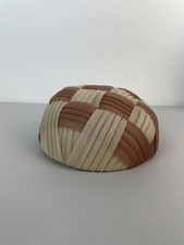 Vintage Women's Hat 50s 60s Mid-Century Pillbox Woven 18.5"