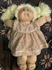 1980s Cabbage Patch Kids Doll Blonde Hair Blue Eyes Doll Vintage