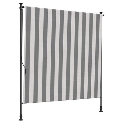 Außenrollo Anthrazit und Weiß 100 x 270 cm